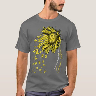 Sarcoma Bewustzijn zonnebloem niemand vecht alleen T-shirt