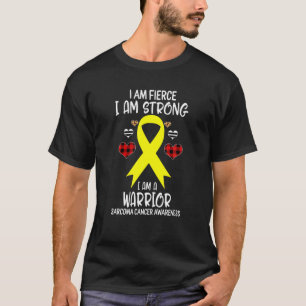 SARcoma Cancer Awareness Ribbon I Am Fierce Sterke T-shirt