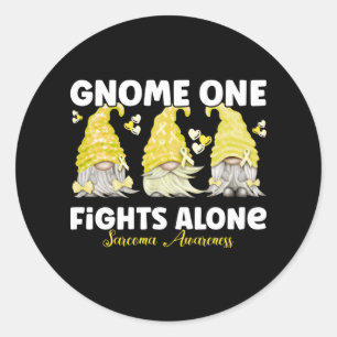 Sarcoma Cancer Awareness Yellow Gnome Ronde Sticker