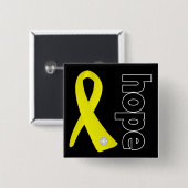 Sarcoma Cancer Hope Ribbon Vierkante Button 5,1 Cm (Voorkant /achterkant)