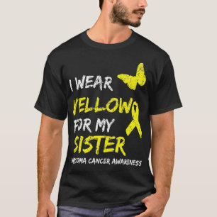 Sarcoma Cancer Ribbon I Draag Geel voor mijn zuste T-shirt