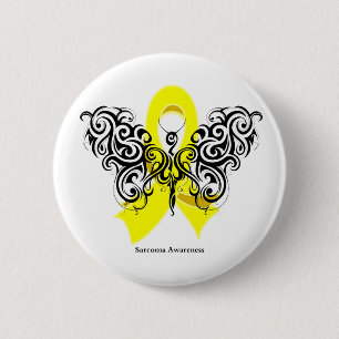 Sarcoma Cancer Tribal Butterfly Ronde Button 5,7 Cm