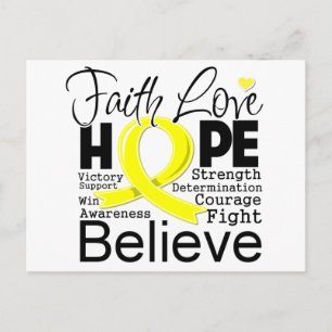 Sarcoma Cancer Typographic Faith Love Hope Briefkaart