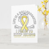 Sarcoma-kanker bewustzijn gele lintgradiënt kaart (Gele Bloem)