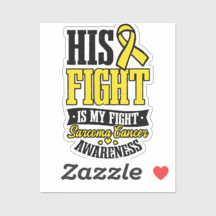 sarcoma kanker Shirt zijn gevecht mijn gevecht Sticker