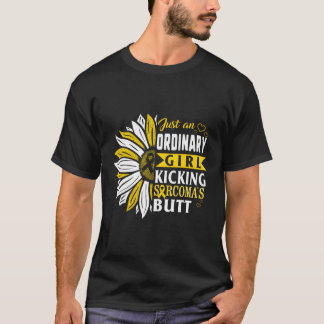 Sarcoma kankerbewustzijn gewoon gewone krijger t-shirt