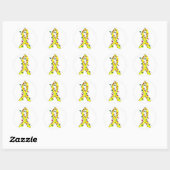 Sarcoma-kerstlampje Ronde Sticker (Vel)