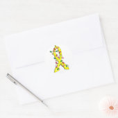 Sarcoma-kerstlampje Ronde Sticker (Envelop)