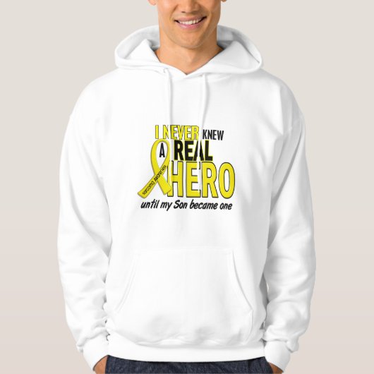 Sarcoma NEVER KNEW A HERO 2 Son Hoodie (Voorkant)