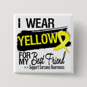 Sarcoma Ribbon voor mijn beste vriend Vierkante Button 5,1 Cm