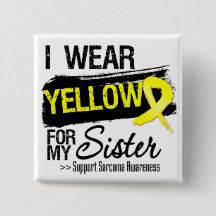 Sarcoma Ribbon voor mijn zuster Vierkante Button 5,1 Cm