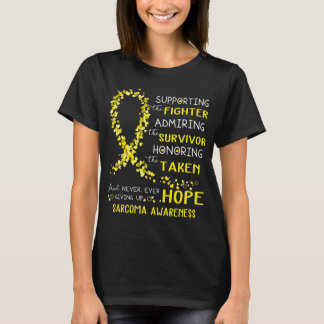 Sarcoma Warrior Ondersteunende Strijder T-shirt