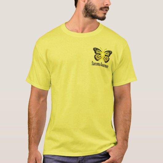 Sarcoom-vlinderbewustzijnslint T-shirt (Voorkant)
