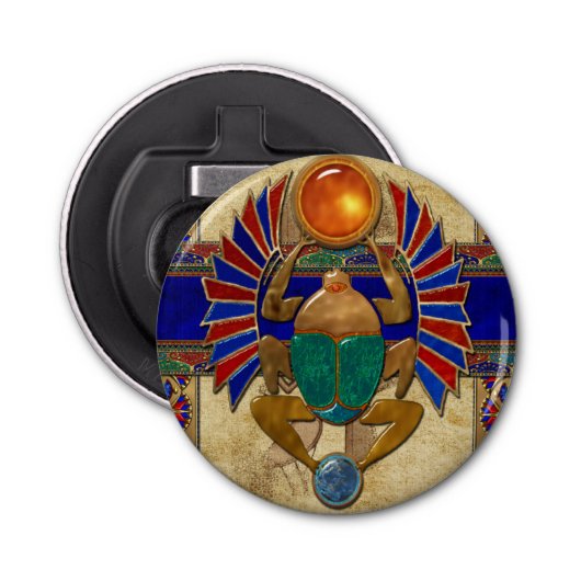 Sarcophagus 3D Egyptisch Button Flesopener (Voorkant)