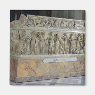 Sarcophagus met fries van de negen muizen magneet