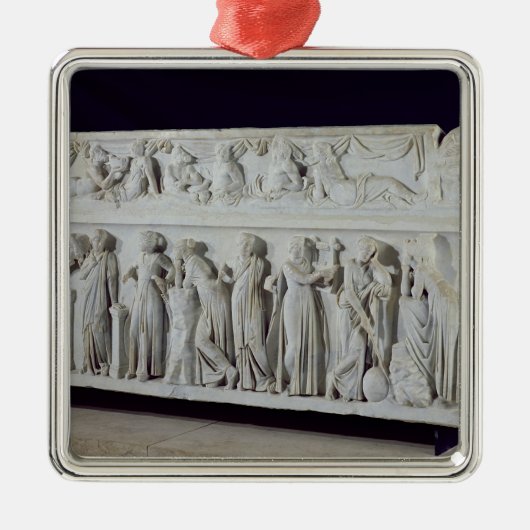 Sarcophagus met fries van de negen muizen metalen ornament (Voorkant)