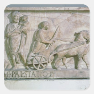 Sarcophagus van Cornelius Statius Vierkante Sticker