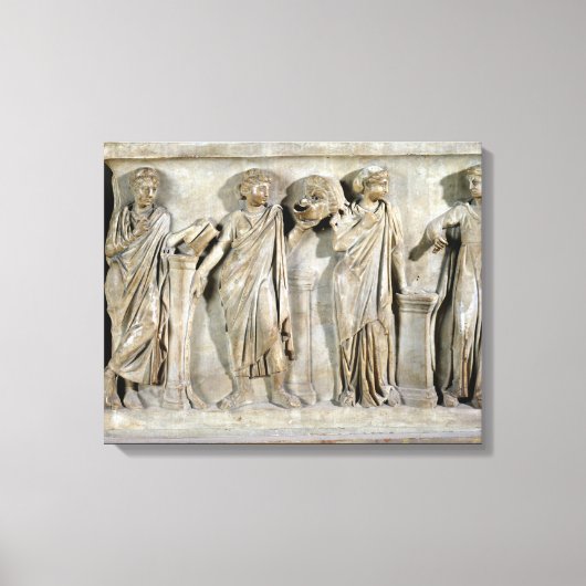 Sarcophagus van de Muses 2 Canvas Afdruk (Voorkant)