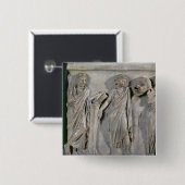 Sarcophagus van de Muses, detail van Clio & Vierkante Button 5,1 Cm (Voorkant /achterkant)
