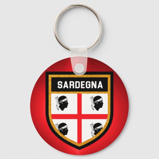 Sardegna Flag Sleutelhanger (Voorkant)