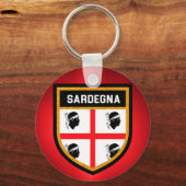 Sardegna Flag Sleutelhanger (Voorkant)