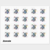 Sardine Astronaut Retro Funny Sticker (Feuille)