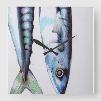Sardine Clock Vierkante Klok