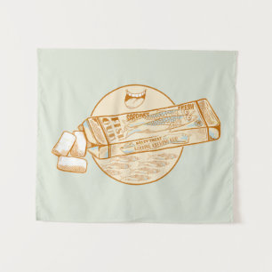 Sardine gearomatiseerde kauwgom grappige vis wandkleed