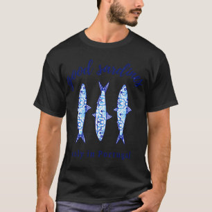 Sardine met Portugese blauwe tegelontwerp - Goede T-shirt