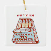 Sardine tin zomer keramisch ornament (Voorkant)