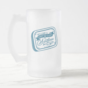 Sardine Vissen Verlovingsfeestje Vintage Nautical  Matglas Bierpul
