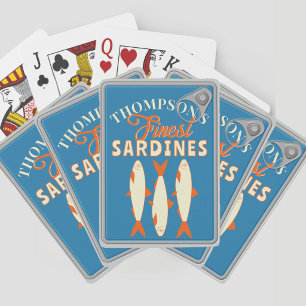 Sardines Blikvis Aangepast Pokerkaartspel Kaarten