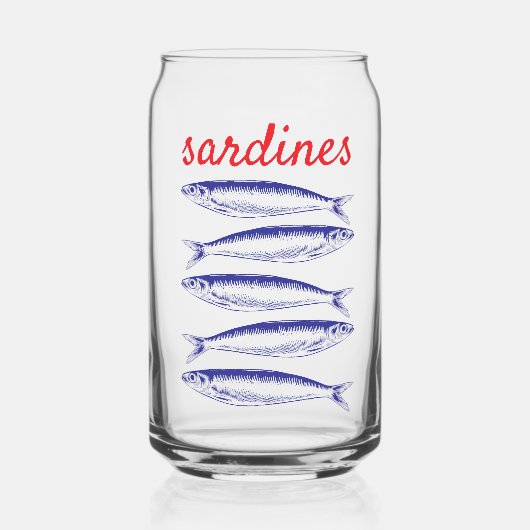 Sardines Blikvorm Glas (Achterkant)