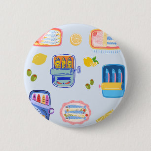 Sardines en citroenen ronde button 5,7 cm