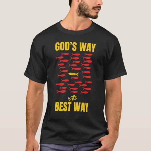 Sardines GOD'S WAY BEST WAY Christelijk T-shirt (Voorkant)