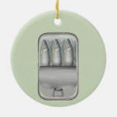 Sardines in een blik keramisch ornament (Achterkant)