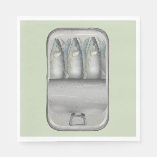 Sardines in een blik servet (Voorkant)