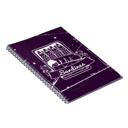 Sardines in een blik Verontwaardigd Notitieboek (Rechterzijde)