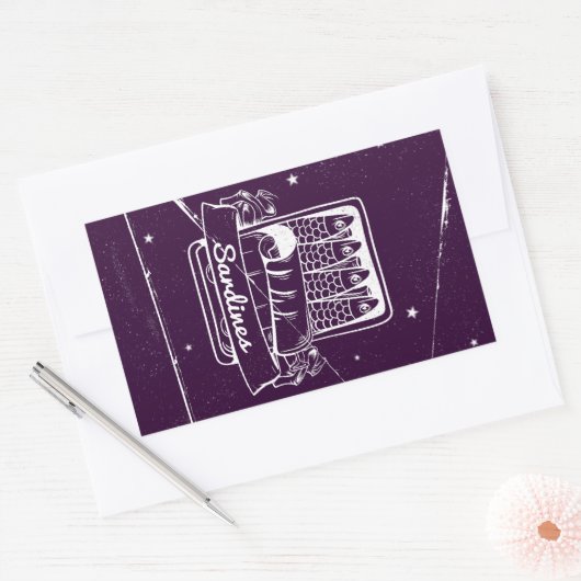 Sardines in een blik Verontwaardigd Rechthoekige Sticker (Envelop)