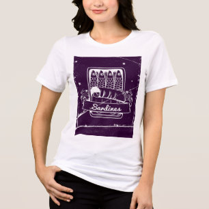 Sardines in een blik Verontwaardigd Tri-Blend Shirt