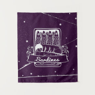 Sardines in een blik Verontwaardigd Wandkleed