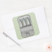 Sardines in een blik vierkante sticker (Envelop)