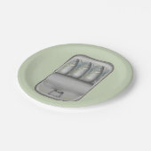 Sardines in een blikje papieren bordje (Gekanteld)