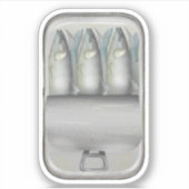 Sardines in een blikje sticker (Voorkant)