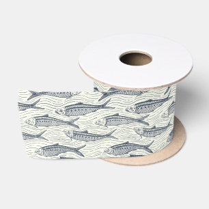Sardines in Motion in marineblauw en ivoor Lint