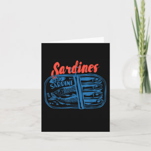 Sardines Ingeblikte Vis Retro Graphic Voor Mannen Kaart