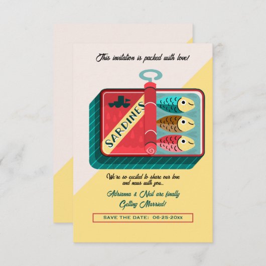 Sardines Invitation (Devant / Derrière)