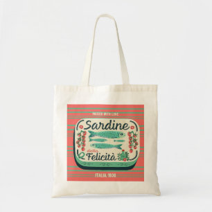 Sardines Koraal Blauwgroen Italiaans eten Tote Bag