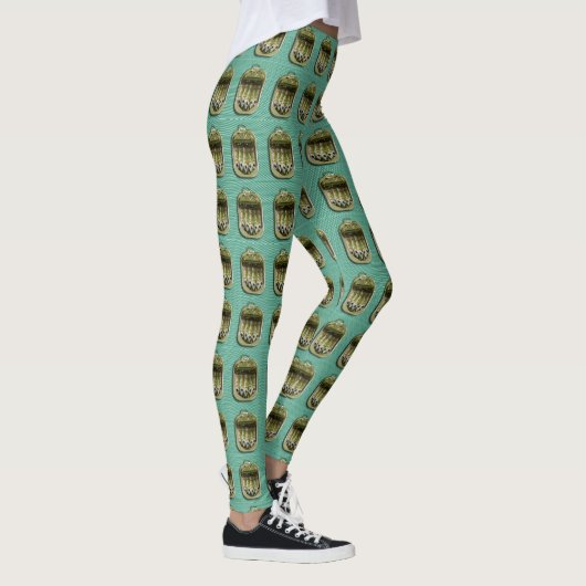 Sardines on Green Leggings (Rechts)