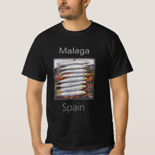 Sardines op een stok, Malaga, Spanje T-shirt